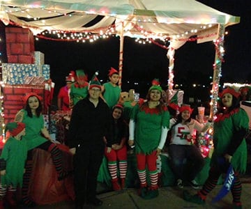 Criminal Justice Corrections students in Candy Cane Lane parade