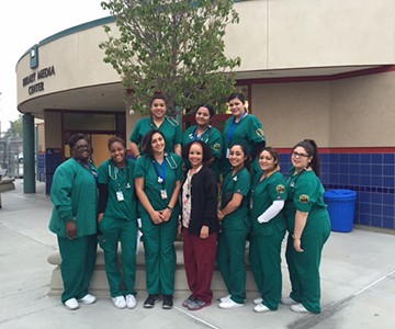 Lancaster medical assisting students help with free health screening in Coorona CA
