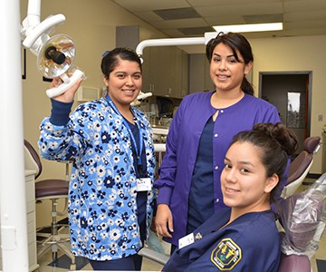 SJVC dental assistant students training in classroom