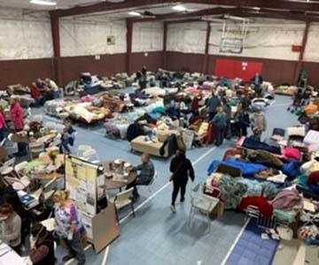 Shelter for Camp Fire Survivors