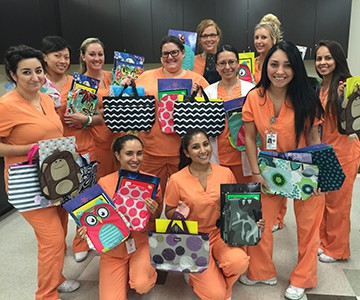 Dental Hygiene students conduct lunch bag drive for kids