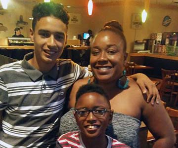 LVN to RN student Amber Rose Smith and her two sons