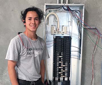SJVC Ontario electrician program graduate Deven Velazquez