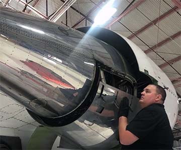 SJVC Aviation Maintenance Technology program graduate Mason Houk