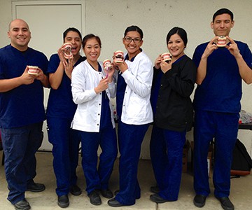 SJVC Fresno Dental Assisting students volunteer to help moms learn about dental care